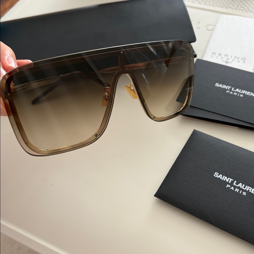 Saint Laurent Sl 364 Sunglasses Brown Gold - Picture 7 of 15